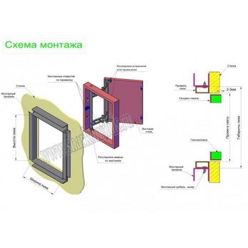 Ревизионный люк под плитку Пилот 3D